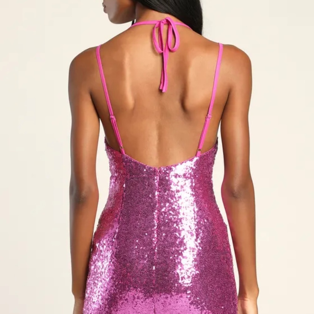Time to Dazzle Magenta Sequin Backless
Mini Bodycon Dress - Picture 2 of 4